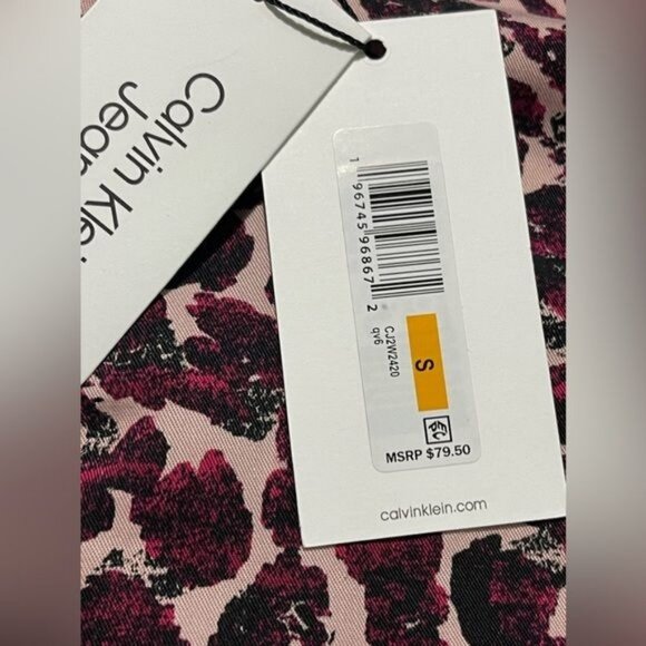 Calvin Klein Jeans Women's Animal Print Shirt Small, Long Sleeve | New - Picture 11 of 15